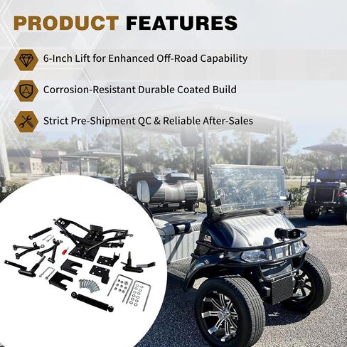Golf Cart 6 inch Heavy Duty A Arm Lift Kit Compatible with 2008-2013 EZGO RXV Electric Cart in Saudi Arabia