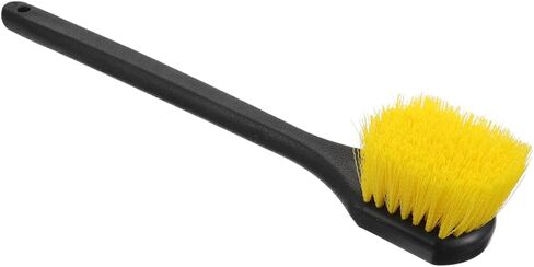 Long Handle Car Tire Brush with Heavy Duty Stiff Bristles for Wheel and Rim Cleaning Ergonomic Grip Car Wash Detailing Tool in Saudi Arabia