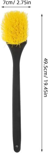 Long Handle Car Tire Brush with Heavy Duty Stiff Bristles for Wheel and Rim Cleaning Ergonomic Grip Car Wash Detailing Tool in Saudi Arabia