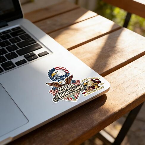 50pcs United States 250 Stickers,250th Anniversary Merchandise Pride Vinyl Decal 250 Anniversary USA Stickers for Water Bottles, Laptop, Bumper, Party Decorations in Saudi Arabia