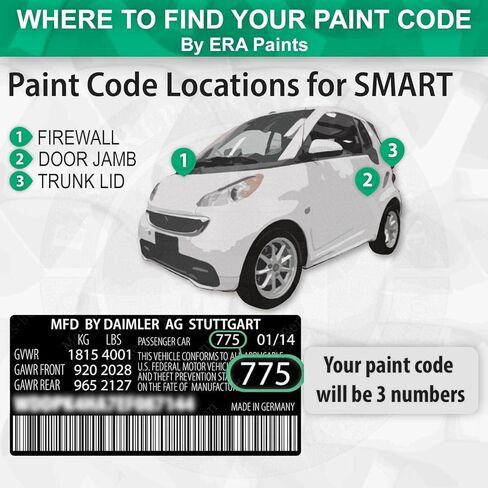 ERA Paints 3589/EN8U - Strike Red for SMART Exact Match Automotive Touch Up Paint Spray - Pro Kit in Kuwait