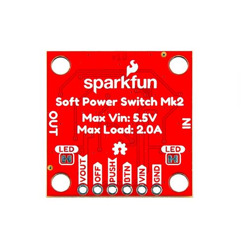 مفتاح الطاقة الناعم SparkFun - JST 2 مم - مفتاح تشغيل/إيقاف صلب سلبي مع تعليقات البرامج وموصلات بطارية JST 2 مم - الأبعاد: 1.0 بوصة. × 1.0 بوصة. (25.4 ملم × 25.4 ملم) in Kuwait