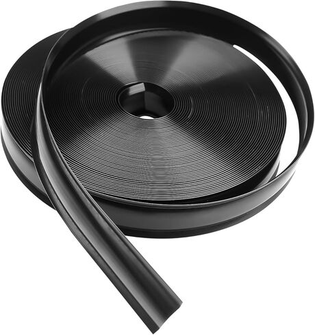 1 Inch RV Trim Molding Insert | 50FT UV-Resistant RV Weather Stripping Exterior | Heavy Duty Black Vinyl Rubber Molding Screw Cover Trim for Camper & Trailer Roof Edge Gutter in Saudi Arabia