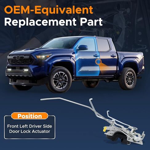مشغل قفل الباب الجانبي للسائق الأمامي الأيسر متوافق مع Toyota Tacoma 1998 1999 2000 2001 2002 2003 2004، مزلاج باب غير كهربائي لـ 69320-04010 in Kuwait