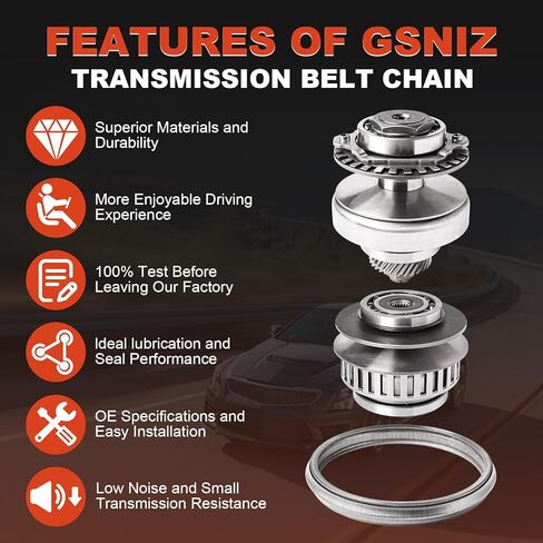 JF015E RE0F11A Transmission 29T Pulley Set with Belt Chain Compatible with Sentra March NV200 Tiida Cube Livina Attrage Spacia, Replace CVT Transmission Drive Hard Part, Repalces# 901068, 33710S-1 in Saudi Arabia