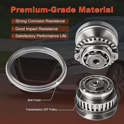 JF015E RE0F11A Transmission 29T Pulley Set with Belt Chain Compatible with Sentra March NV200 Tiida Cube Livina Attrage Spacia, Replace CVT Transmission Drive Hard Part, Repalces# 901068, 33710S-1 in Saudi Arabia