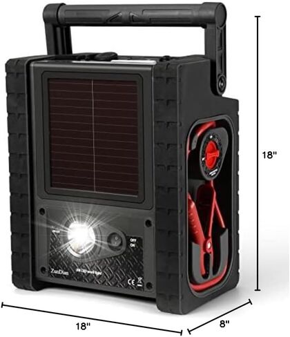 2000A Car Jump Starter & Battery Booster with Air Compressor – 12V Portable Car Starter for Trucks, SUVs, RVs & Cars – 400W AC Inverter, USB/DC Ports, LED Flashlight,Solar Charging in Saudi Arabia