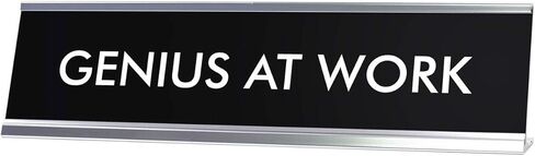Signs ByLITA GENIUS AT WORK Novelty Desk Sign in Kuwait