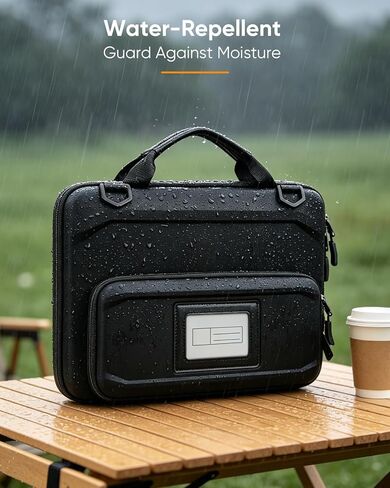 حافظة Fintie MacBook Neo Sleeve، حقيبة حمل واقية مقاس 13 بوصة مع مقبض، حزام كتف قابل للفصل مقاس 56 بوصة، جيب ملحق، فتحة لبطاقة الهوية، حقيبة مقاومة للماء ومضادة للصدمات (أسود) in Kuwait