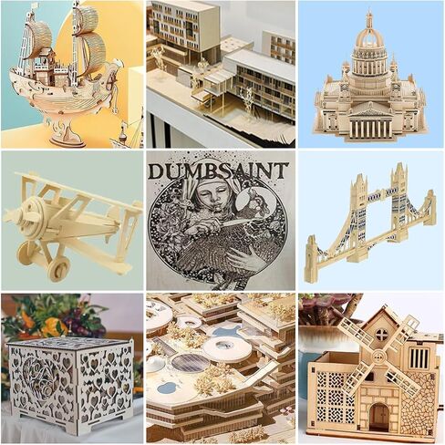 6 Pack Basswood Sheets for Crafts 12x18x1/8 Inch, 3mm Thick Unfinished Balsa Wood Sheet for Laser Cutting & Engraving, DIY Ornaments and Architectural Model in Saudi Arabia