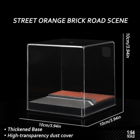 WAVEIST 1/64 Diorama Street Scene with Acrylic Cover,Including A Doll and Other Accessories,Excluded Model Car. (Manhole Cover Railing) in Saudi Arabia