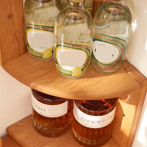 Bookshelf Solid Wood Desktop Corner Shelf, Log Countertop Triangle Storage, Wall Bookshelf, Kitchen Hangers for Living Room Home Office in Saudi Arabia