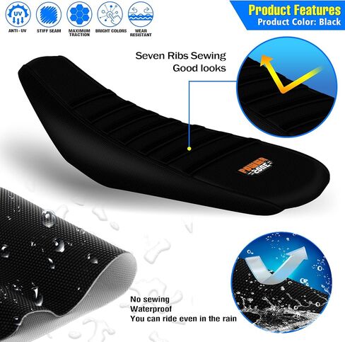 Dirt Bike Seat Cover for Sur Ron Ultra Bee - Motorcycle Seat Cover E Bike with Pocket (Black) in Kuwait