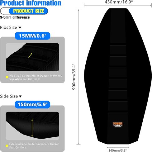 Dirt Bike Seat Cover for Sur Ron Ultra Bee - Motorcycle Seat Cover E Bike with Pocket (Black) in Kuwait