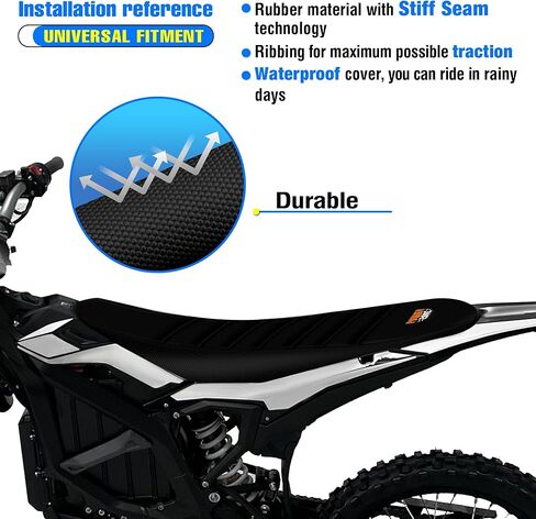 Dirt Bike Seat Cover for Sur Ron Ultra Bee - Motorcycle Seat Cover E Bike with Pocket (Black) in Kuwait