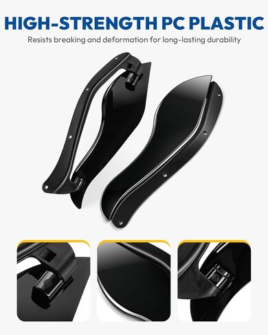 Side Wings Windshield, Fairing Air Deflectors, Adjustable Wind Deflectors Compatible for Harley Electra Glide Street Glide Trike 2008-2013 in Saudi Arabia