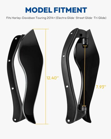 Side Wings Windshield, Fairing Air Deflectors, Adjustable Wind Deflectors Compatible for Harley Electra Glide Street Glide Trike 2008-2013 in Saudi Arabia