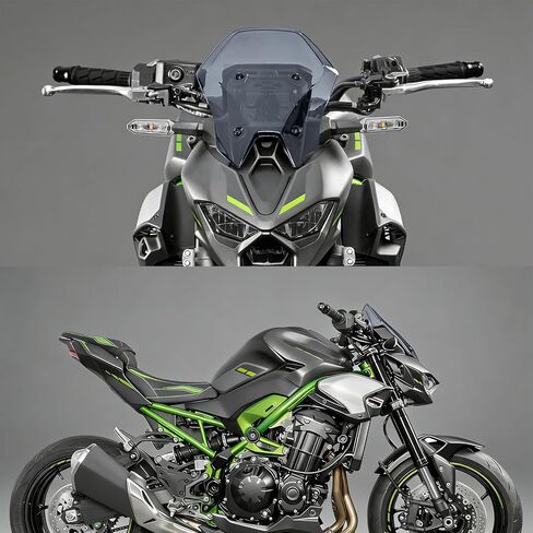 الزجاج الأمامي للدراجات النارية + 60 مللي متر مناسب لـ Z900 Z 900 2025 حاجب منحرف الرياح ، دخان خفيف in Kuwait