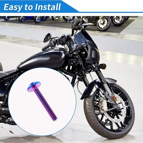 مسامير الزجاج الأمامي لـ Harley Davidson Street Glide/Street Glide Specials 2014-Up 3 قطعة براغي 3 قطعة غسالات سبائك التيتانيوم الأزرق الأرجواني in Kuwait