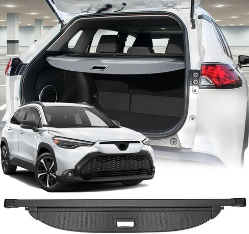 Cargo Cover for 2022 2023 2024 2025 Toyota Corolla Cross Accessories, Carbon Fiber Texture Trunk Cover Privacy Screen Retractable Security Shield Shade(Not for Corolla&Corolla Cross Hybrid) in Saudi Arabia