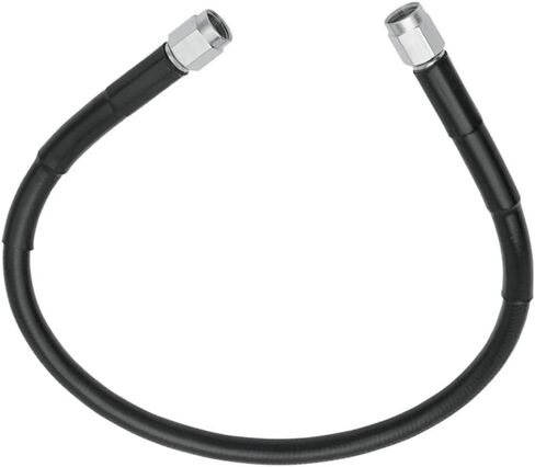 Hill Country Customs Black Vinyl Stainless Universal 28" Brake Line with AN-3 ends for Harley models - HC-401278 in Saudi Arabia