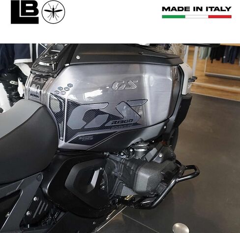 labelbike - 3D Stickers Motorcycle Fuel Tank Sides Protection and Decoration in Resin Compatible with BMW R1300 GS Adventure - Color Carbon Black Grey in Saudi Arabia