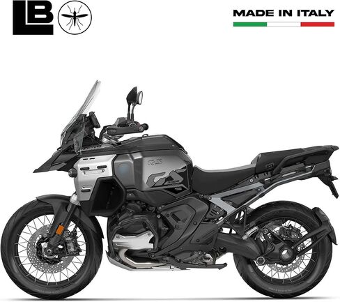labelbike - 3D Stickers Motorcycle Fuel Tank Sides Protection and Decoration in Resin Compatible with BMW R1300 GS Adventure - Color Carbon Black Grey in Saudi Arabia