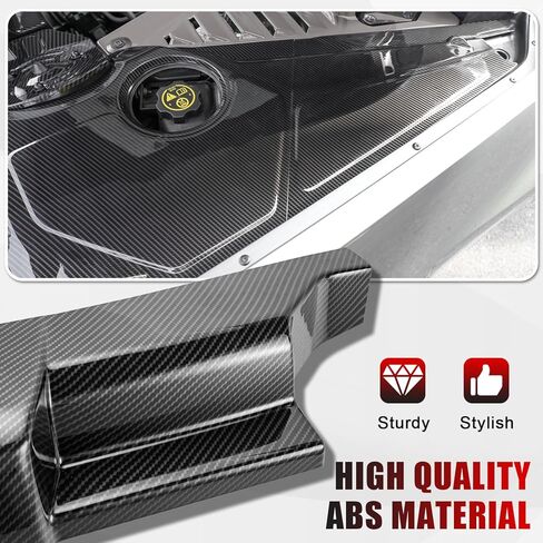Engine Compartment Decorative Panel Cover Compatible with for 2020-2024 Chevy Corvette C8 Coupe Engine Bay Guard Protector Trim Cover Engine Hood Cover,Red in Kuwait