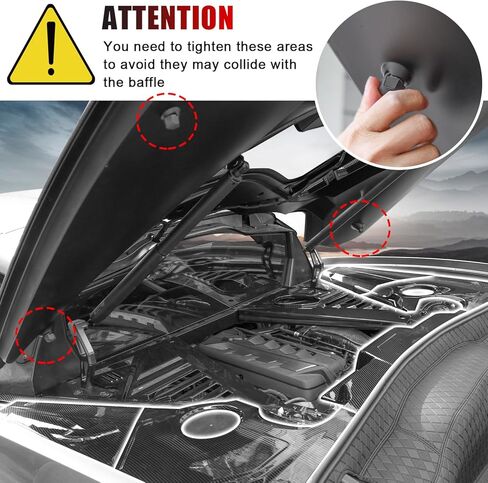 Engine Compartment Decorative Panel Cover Compatible with for 2020-2024 Chevy Corvette C8 Coupe Engine Bay Guard Protector Trim Cover Engine Hood Cover,Red in Kuwait