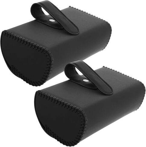 2 Pack Sunglasses Case for Car Sun Visor,Visor Sunglasses Holder with Magnetic Closure, Auto Eyeglasses Protective Storage Box,Sunglass Holders Glasses Case Leather for Car, Trucks,Vehicle ,SUV in Saudi Arabia