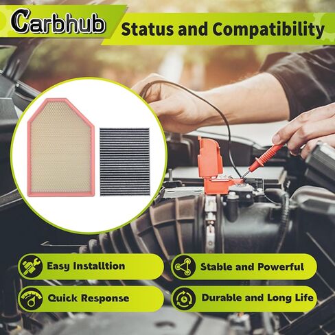 فلتر هواء المحرك والمقصورة Carbhub متوافق مع شاحن دودج تشالنجر 3.6L 5.7L 6.2L 6.4L 2011-2023 متوافق مع كرايسلر 300 2011-2023 استبدال 68071668AA 04861746AB in Kuwait