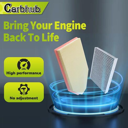 فلتر هواء المحرك والمقصورة Carbhub متوافق مع شاحن دودج تشالنجر 3.6L 5.7L 6.2L 6.4L 2011-2023 متوافق مع كرايسلر 300 2011-2023 استبدال 68071668AA 04861746AB in Kuwait