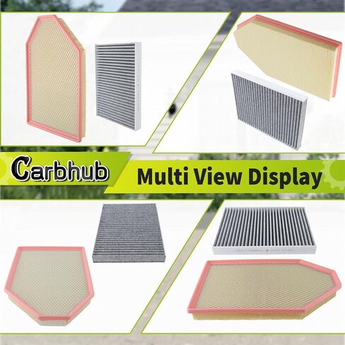فلتر هواء المحرك والمقصورة Carbhub متوافق مع شاحن دودج تشالنجر 3.6L 5.7L 6.2L 6.4L 2011-2023 متوافق مع كرايسلر 300 2011-2023 استبدال 68071668AA 04861746AB in Kuwait