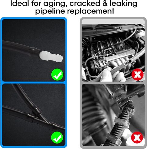 Windshield Washer Hose Repair Kit, 13 Ft Universal Washer Fluid Hose with 12 Connectors, Premium Durable Wiper Hose Fits Most Cars Trucks SUV in Saudi Arabia