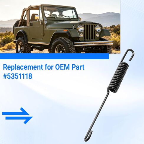 16919.03 Clutch Pedal Return Spring, Fits 1972-1986 Jeep CJ5, CJ6, CJ7, CJ8 Scrambler & 1946 CJ2A, Replacement for OEM Art Number 5351118 in Saudi Arabia