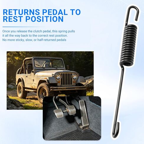 16919.03 Clutch Pedal Return Spring, Fits 1972-1986 Jeep CJ5, CJ6, CJ7, CJ8 Scrambler & 1946 CJ2A, Replacement for OEM Art Number 5351118 in Saudi Arabia
