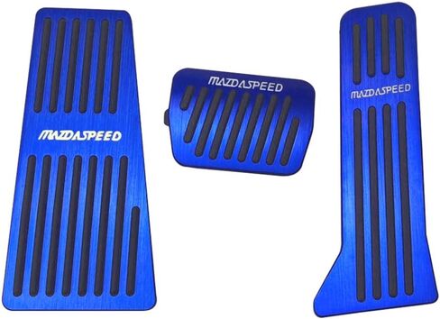 XITER 3PCS No Drill Anti-Slip Aluminum Foot Pedals Gas Brake Pedal Cover Foot Pedal Pads kit For Mazda 2 3 6 CX-3 CX-5 CX-9 (BLUE) in Kuwait