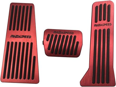 XITER 3PCS No Drill Anti-Slip Aluminum Foot Pedals Gas Brake Pedal Cover Foot Pedal Pads kit For Mazda 2 3 6 CX-3 CX-5 CX-9 (BLUE) in Kuwait