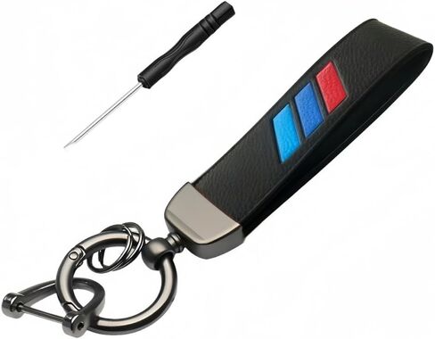 Car M 3 color Litchi grain leather keychain keyring in Kuwait