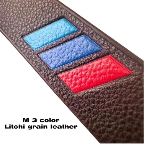 Car M 3 color Litchi grain leather keychain keyring in Kuwait