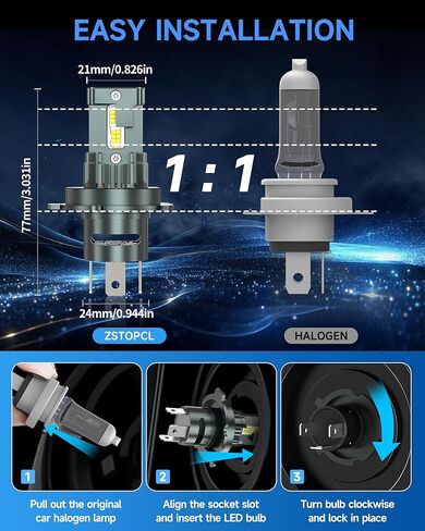 Fit for Toyota Tundra 2014-2021 Light Bulbs, High/Low Beam Fog Light Bulbs Combo, 800% Brightness, 6000K Cool White, Plug and Play, Pack of 4 in Saudi Arabia