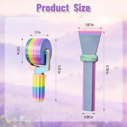 2 Pcs Diamond Art Roller with Aligning Scraper,Diamond Art Tools for Straightening & Flattening Diamonds,Detachable Design,Easy-Grip Handle,Essential DIY Kit for Rhinestone Embroidery in Saudi Arabia