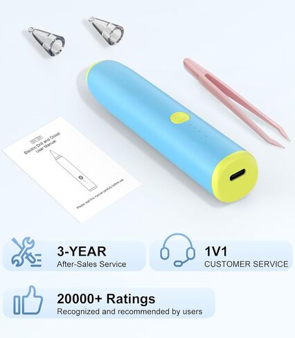 Electric Diamond Art Pen with 3-Level Vacuum Airlift Suction™ for Diamond Art Kits for Adults | No Wax Needed, Quiet & Lightweight Cordless Diamond Painting Tool for Diamond Art Accessories, Blue in Saudi Arabia