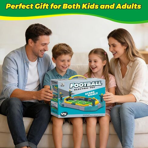 juman Mini Foosball Table for Kids,Soccer Board Game Toys with Electronic Scoreboard&Cheering Sound&128 Flag Stickers,Pinball Interactive Sports Game,Birthday for Ages 3 4 5 6 7 8-13 in Saudi Arabia