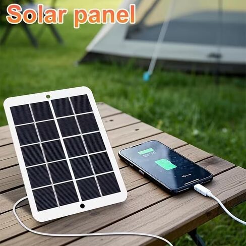 Portable Solar Charger with USB Port, Compact Lightweight Panel Design for Outdoor Charging Camping Hiking Fishing Travel, 1 in Kuwait