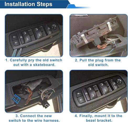 X AUTOHAUX Front Left Driver 1 AUTO Power Window Switch for Toyota Corolla 200803-201103 Window Control Switch No.8482002270 Black in Kuwait