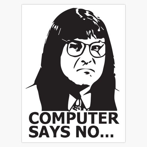 Computer says no 5" Removable Magnetic Bumper Sticker | Heavy-Duty Vehicle Magnet in Kuwait