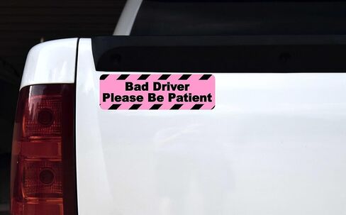 StickerTalk Please Be Patient Bad Driver Magnet, 10 inches by 3 inches in Kuwait