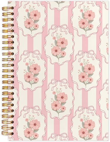 Blueberry Lemon Spiral Journal Notebook 5.5x8.3in, Fruit Lover Gifts, Cottagecore Fruit Botanical Journal for Women, Blue and Yellow Aesthetic Notebooks for Note Taking, Hardcover Notebook in Kuwait