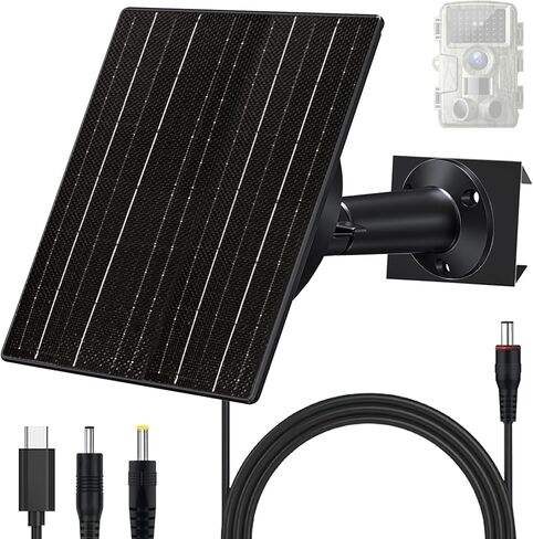 FUTUREZEN 4W Solar Panel for Bird Feeder Camera, USB-C/Micro USB Solar Charger with IP66 Waterproof, 360° Adjustable Mount, 9.8FT Cable in Saudi Arabia